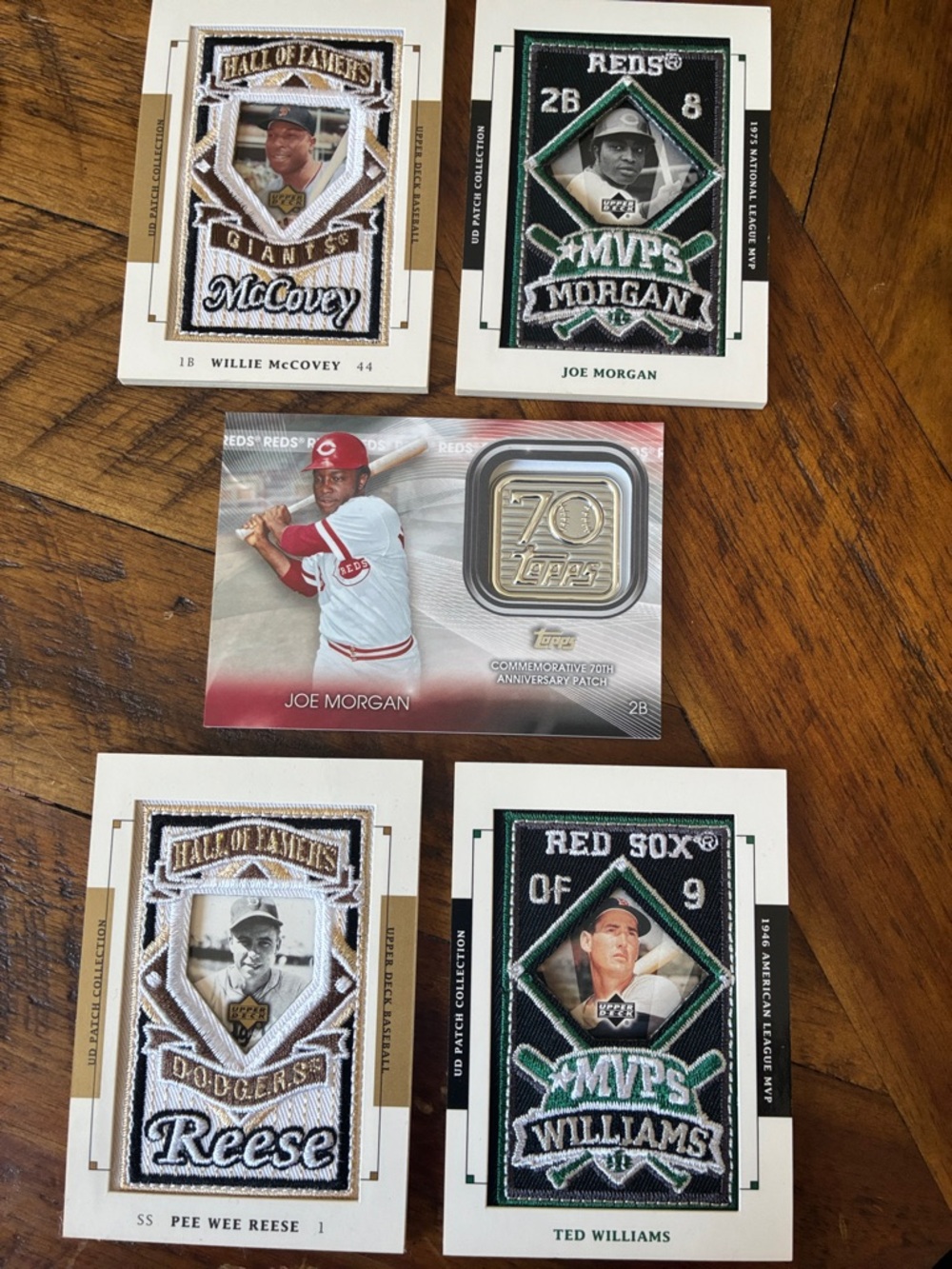 Lot of 5 Commemorative HOFers Patch Cards